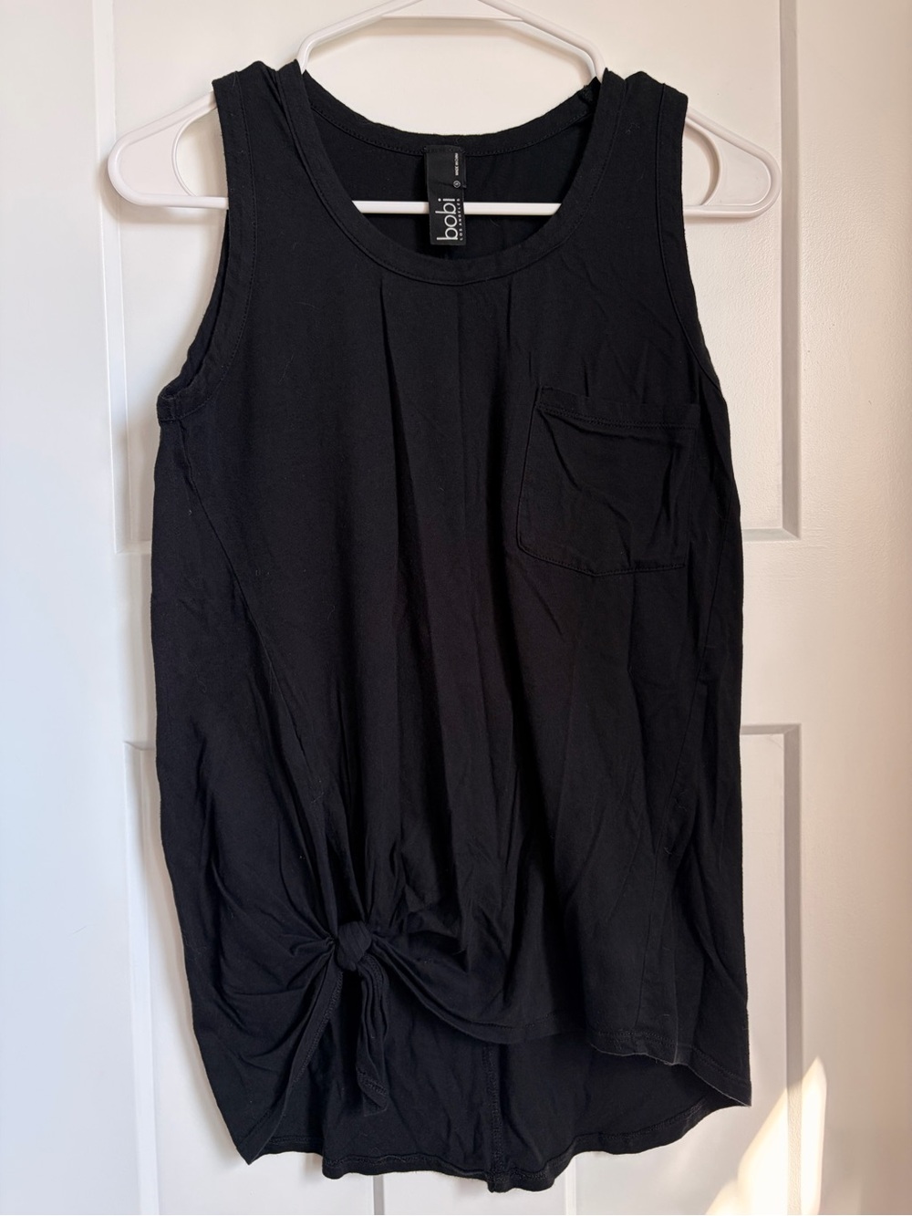 bobi Black Knot-Front Sleeveless Tank